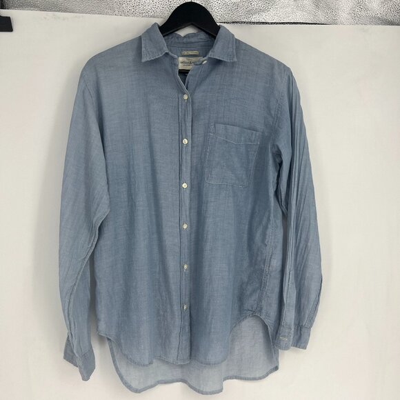 Denim & Supply Ralph Lauren Blue RL Boyfriend Cotton Long Sleeve Button Up Shirt - Picture 1 of 9